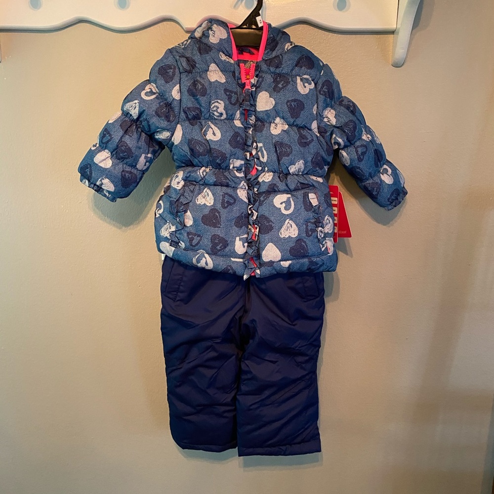 NWT!! Pink Platinum 12M Winter Coat and Snow Pants